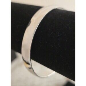 Vintage Trifari Silver Tone Bangle Bracelet Stack Minimalist Layering #130